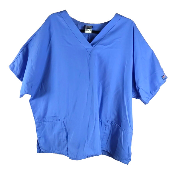 Cherokee Work Wear Women's Size 3 X large Blue Scrub Top - Picture 4 of 4